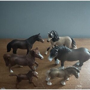 Scheleich Horses Realistic Farm Animals  Lot Of 6